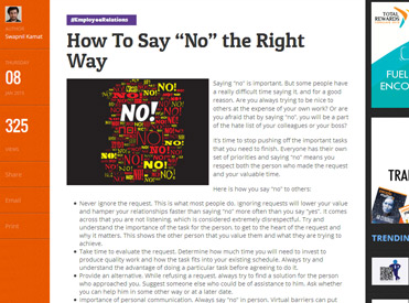 How to say no the right way