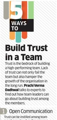 5 ways to build trust in a team